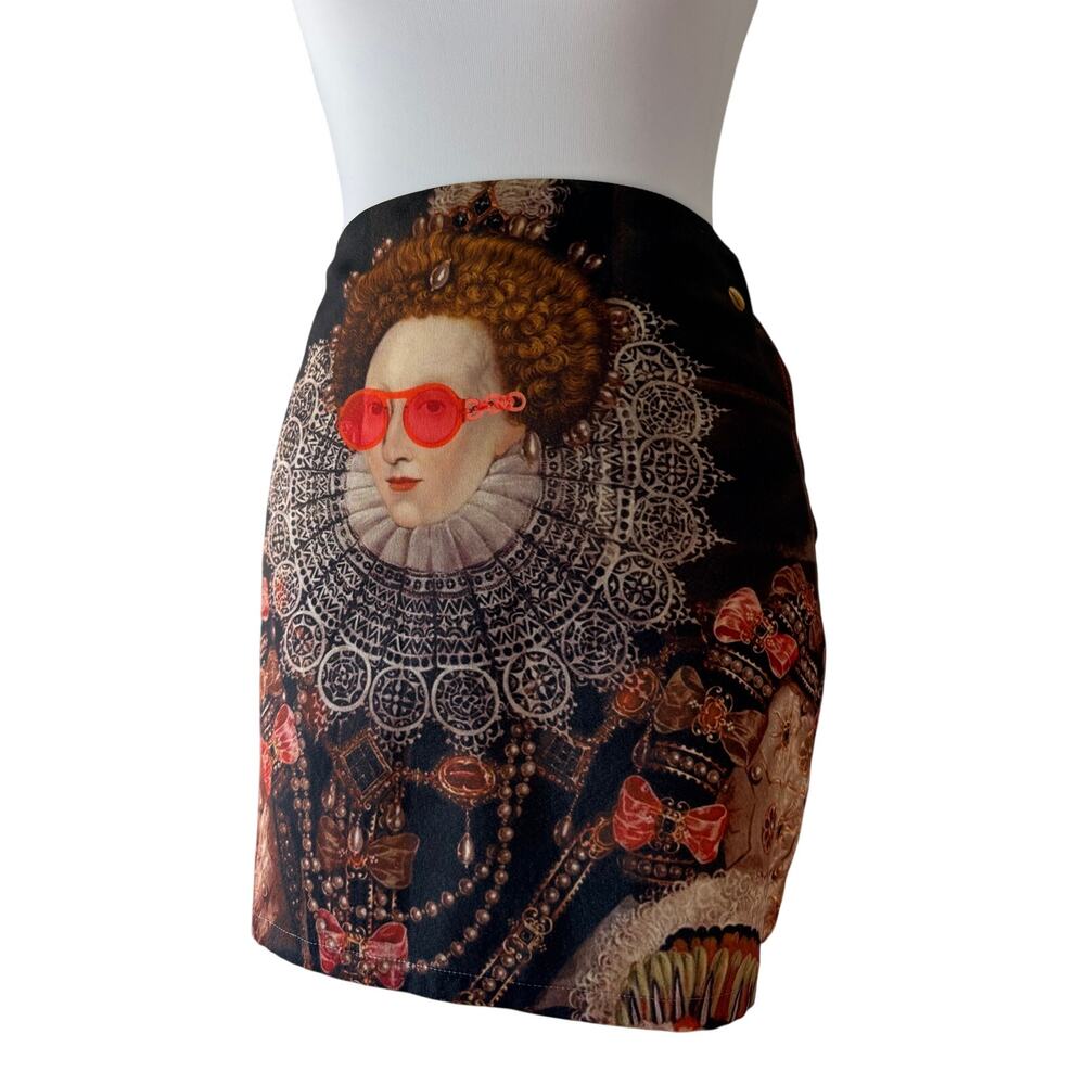 Fabitoria Queen Elizabeth I w/ Sunglasses Stretchy Mini Skirt Handmade in Taiwan